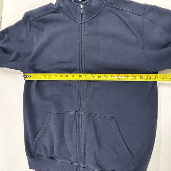 0140 L.L.Bean Men Sweater Adult Size Med tall Navy Blue Outdoors 3/4  Zip Casual - Picture 3 of 9